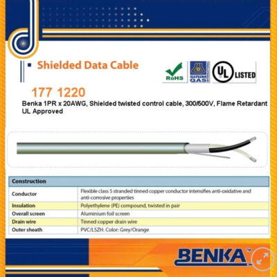 177 1220 Cáp báo cháy Benka 1PR x 20 AWG