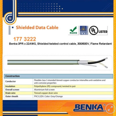 177 3222 Cáp báo cháy, chống nhiễu Benka 3PR x 22 AWG