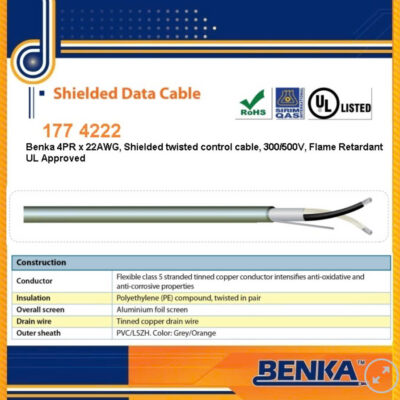 177 4222 Cáp báo cháy, chống nhiễu Benka 4PRx22AWG