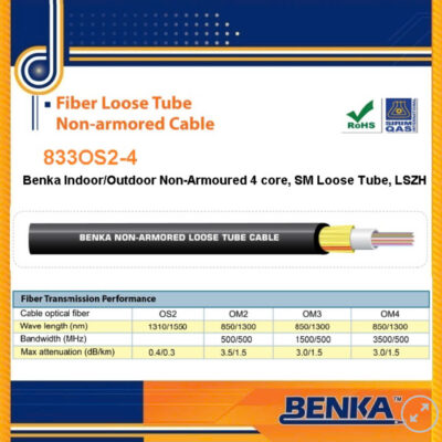 833OS2-4 Cáp Quang Benka Fiber Cables 4FO, SM OS2 LSZH