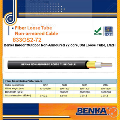 833OS2-72 Cáp Quang Benka Fiber Cables 72FO, SM OS2 LSZH