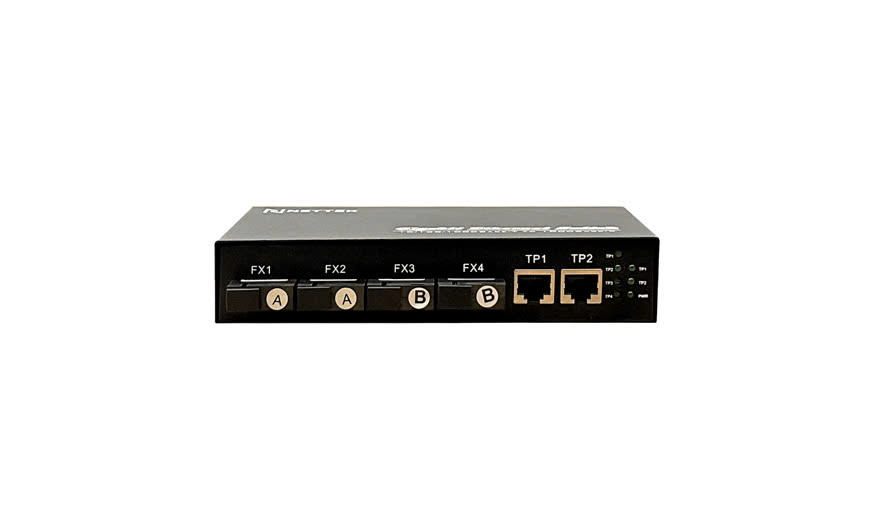 Bộ chuyển đổi quang điện 1 sợi quang, tốc độ 10/100/1000Mbps, 4 cổng quang, 2 cổng Lan tốc độ 10/100/1000Mbps. Mã NT-4G2E-SC20A/B Bộ chuyển đổi quang điện 1 sợi quang, tốc độ 10/100/1000Mbps, 4 cổng quang, 2 cổng Lan tốc độ 10/100/1000Mbps. Mã NT-4G2E-SC20A/B