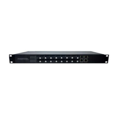 Bộ chuyển đổi quang điện 1 sợi quang điện tốc độ 10/100Mbps ,16 cổng quang, 4 cổng LAN tốc độ 10/100/1000 Mbps NETTEK. Mã NT-16F4E-SC20A/B