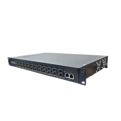 Bộ chuyển đổi quang diện dùng module SFP tốc độ 1.25G với 24 cổng Quang SFP và 2 cổng LAN. Mã NT-24G2E-SFP